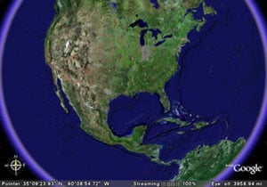 חוגג עשור. Google Earth