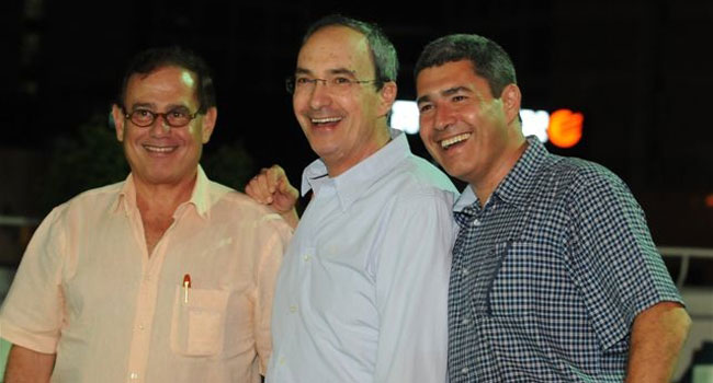 matrix-4 מוטי גוטמן, מנכ"ל מטריקס, אליעזר (לייזי) אורן, יו"ר מטריקס וצבי טל, מנכ"ל ומייסד חברת מטאור