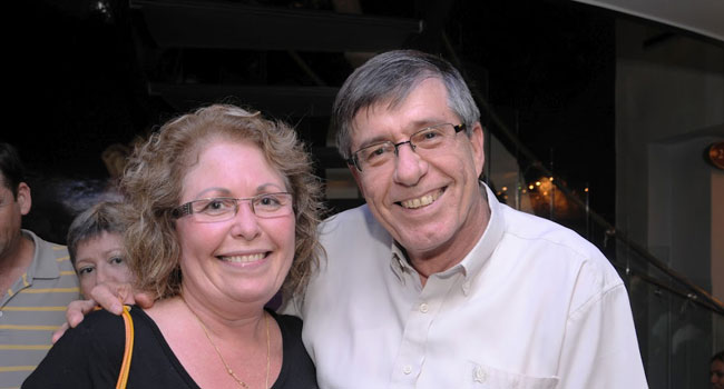 איציק רכלבסקי - נשיא קבוצת יעל, ואשתו בלה