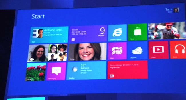 ממשק המשתמש Metro של חלונות 8 נקלט במהרה ונעשה אהוב בעולם, עד שכל המצגות הלכו אחריו. צילום: פלי הנמר