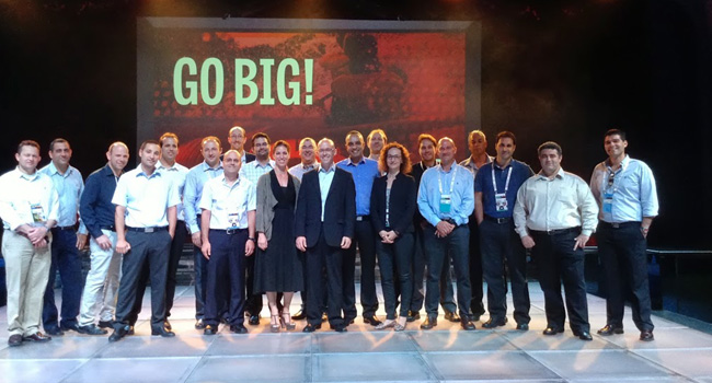 צוות F5 ישראל בחברת שותפים ולקוחות ישראלים שהגיעו לכנס Agility 2013 במונקו