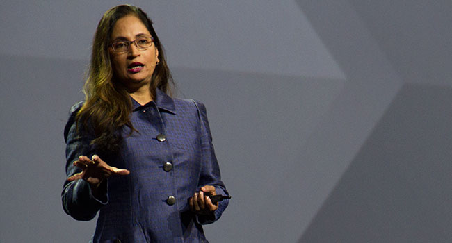 פדמה ווריור, מנהלת הטכנולוגיות והאסטרטגיה הראשית של סיסקו. צילום: אור יעקב