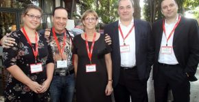 סזר דה לה סיד, מנהל pre-sales אזורי ב-CommVault; חואקין רקסייה, AVP, מנהל מכירות אזורי ב-CommVault; דליה שורץ, מנהלת שיווק ישראל ב-CommVault; פלי הנמר, יזם ומנהיג אנשים ומחשבים; וקתרין וולמיק, מנהלת שיווק אזורית ב-CommVault