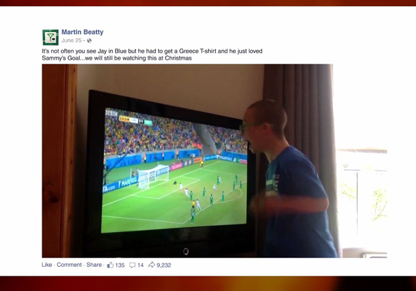 השמחה שלו, הסרטון שלנו. צילום מתוך סרטון הסיכום של פייסבוק