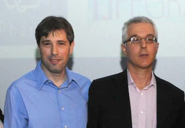מימין: ד"ר אורן פירסט וטל גבעולי, ממייסדי Medivizor. צילום: אולג ליופט