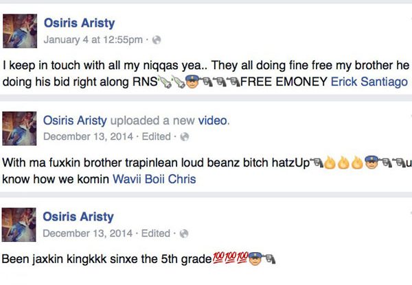 ההודעות בעמוד הפייסבוק של אריסטי. צילום: עמוד הפייסבוק שלו