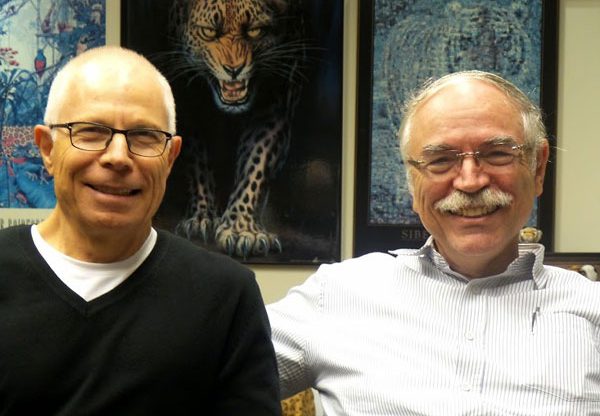 מימין: ד"ר ישראל פרידר וגונן רביד, מנכ"ל ICS ישראל. צילום: פלי הנמר