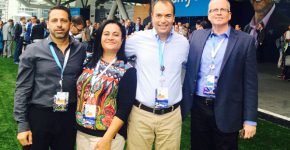 משמאל לימין: אמיר חונגה, AllCloud CTO; נורית ארגז-שביט, סמנכ"לית תפעול בלאט-לפידות; יוסי פרנקל, נשיא AllCloud; נתן גביש, סמנכ"ל פיתוח עסקי Salesforce בישראל