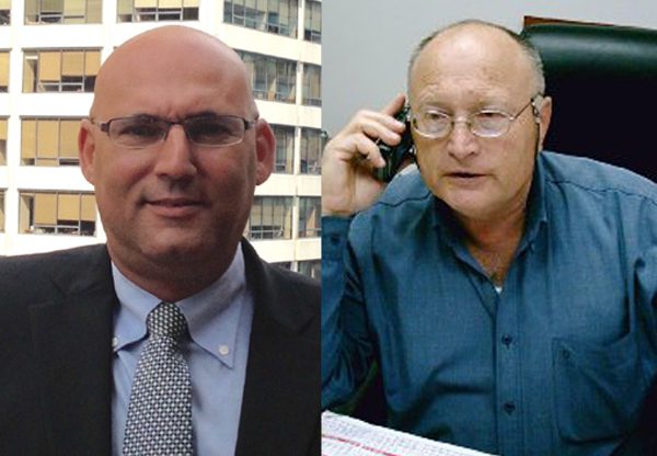 מימין לשמאל: יו"ר קבוצת פוקוס טלקום, אהוד שרר ומנכ"ל קבוצת פוקוס טלקום, מאיר פרידמן