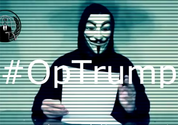 מטריד את העולם. אנונימוס נגד טראמפ. צילום: יוטיוב