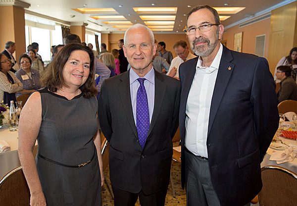 מימין: פרופ' גדי אריאב, פרופ' מורטון שפירו ואורית מנדלסון שהם