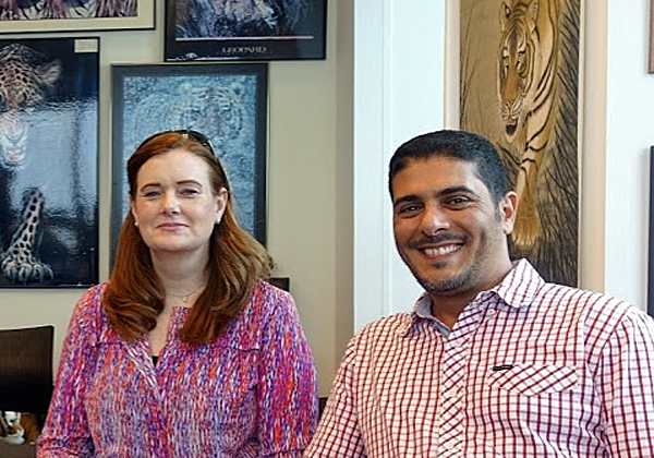 באו לבקר במאורת הנמר: ליאור לוי, מנכ"ל ומייסד פרולוג'יק, וקרוליין וולש, בכירה במטה האירופי של SolarWinds