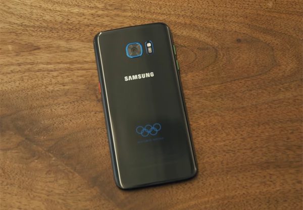 ה-Galaxy S7 Edge האולימפי. צילום: מתוך הסרטון