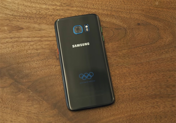 ה-Galaxy S7 Edge האולימפי. צילום: מתוך הסרטון