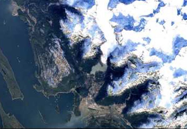 כך נראה אזור באלסקה ב-2001. צילום: גוגל