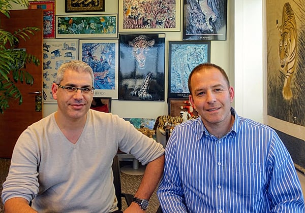 מימין: אייל ברש, מנהל פעילות ארקסרב בישראל, ודוד פרטוק, מנכ"ל Trust-IT