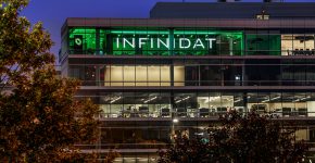 מבט מבחוץ על המטה החדש של Infinidat בוולת'ם, מסצ'וסטס