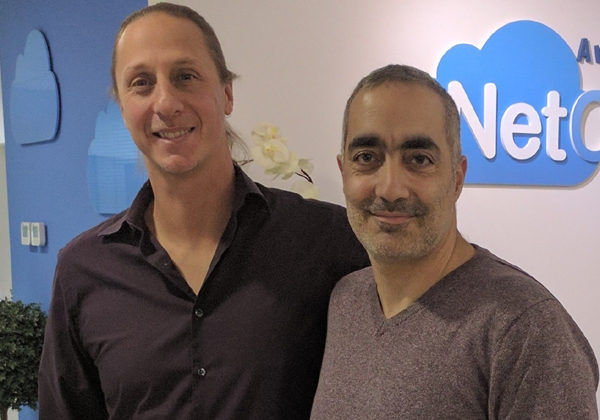 מימין: אמיר עומרי, מנכ"ל משותף בנטקלאוד ואנדרי ירוסקי, CTO ב-iCharts