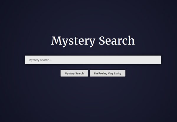 ממש לא גוגל, אף על פי שתודו שמזכיר קצת. Mystery Search. צילום מסך
