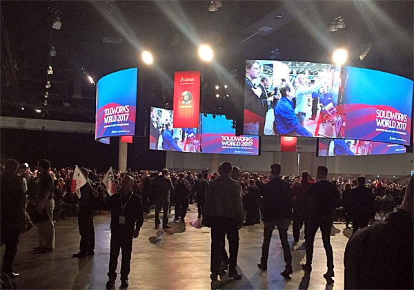 פתיחת כנס Solidworks World 2017 של דאסו סיסטמס, אמש (ב'). צילום: נחמה אלמוג