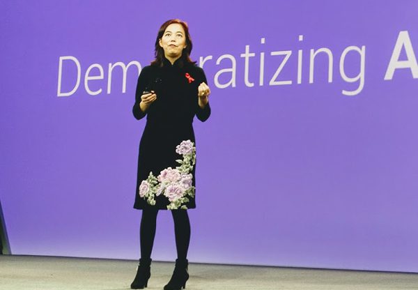"מטרה חשובה - דמוקרטיזציה של AI". ד"ר פיי-פיי לי, מדענית ראשית לתחום הבינה המלאכותית ולימוד מכונה ב-Google Cloud. צילום: פלי הנמר