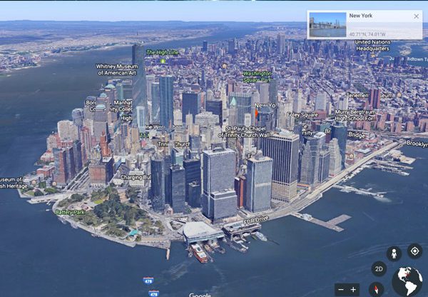 סיור בניו-יורק עם הגרסה החדשה של Google Earth. צילום: אתר החברה