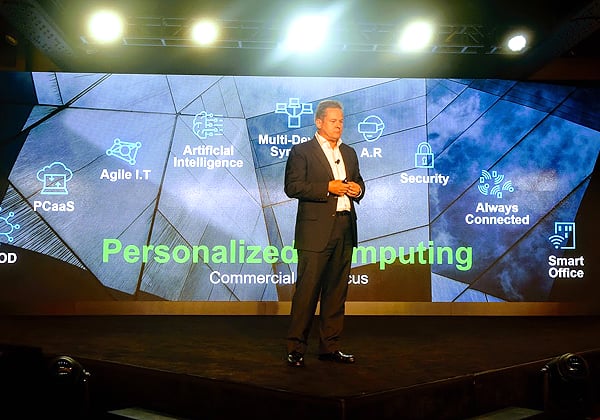 המיצוב החדש של לנובו במלאת 25 שנה ל-PC שלל ThinkPad הוא Personal Computing במקום Personal Computer. צילום: פלי הנמר