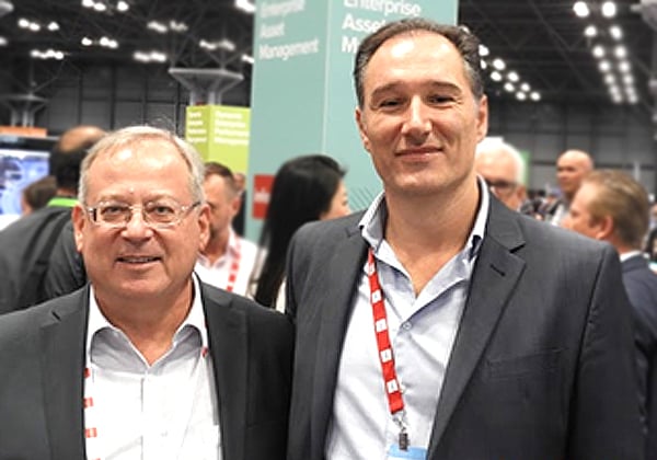מימין: פרדריק רוסו, סמנכ"ל המוצר EAM ב-Infor לאזור EMEA, ומאיר גבעון, מנכ"ל GIV Solutions. צילום: פלי הנמר
