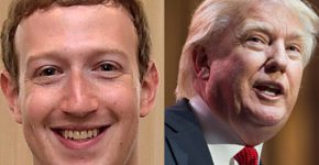התקרבו מאוד. דונלד טראמפ ומארק צוקרברג. צילומים: BigStock וממשלת מקסיקו, מתוך ויקיפדיה
