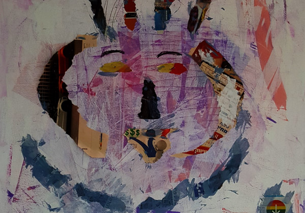 ציור של עופר עוז מתוך התערוכה דו שיח בעיר