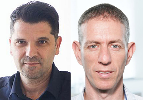 מימין: פרופ' יובל אלוביץ', מנהל מעבדות החדשנות של דויטשה טלקום באוני' בן גוריון, ויוסי זיגמון, סמנכ"ל השיווק והחדשנות בבזק. צילום: יח"צ