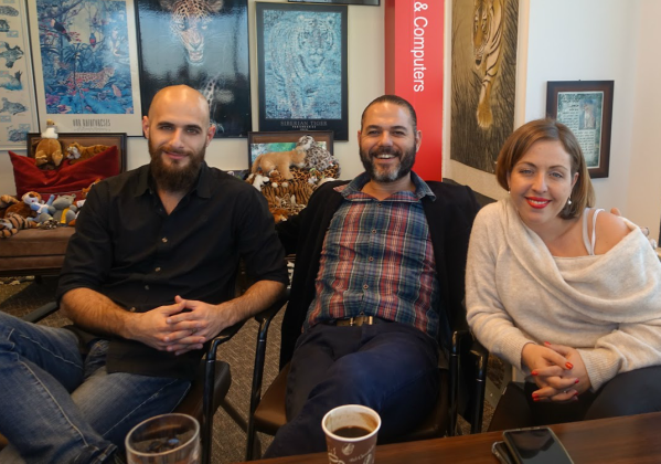 מימין לשמאל: לאה המאירי, אסף בר ואריאל עוז. צילום: פלי הנמר