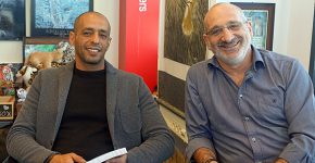 באו לבקר במאורת הנמר: מימין - איציק טאיב, מנהל הפיתוח העסקי של EVO IT, ותומר זינדאני, מנכ"ל החברה. צילום: פלי הנמר
