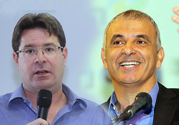 בידיהם הפתרונים: שר האוצר, משה כחלון, ושר המדע והטכנולוגיה, אופיר אקנוס. צילומים: קובי ז"ל וניב קנטור