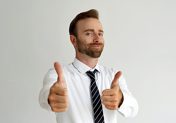 נראה שהאיש הזה שבע רצון מספק ה-IT שלו. צילום אילוסטרציה: BigStock