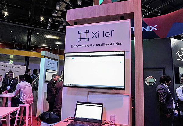 תצוגת פתרון Nutanix Xi IoT בתערוכה הצמודה לכנס. צילום: פלי הנמר
