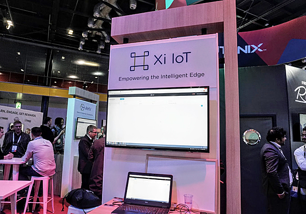 תצוגת פתרון Nutanix Xi IoT בתערוכה הצמודה לכנס. צילום: פלי הנמר
