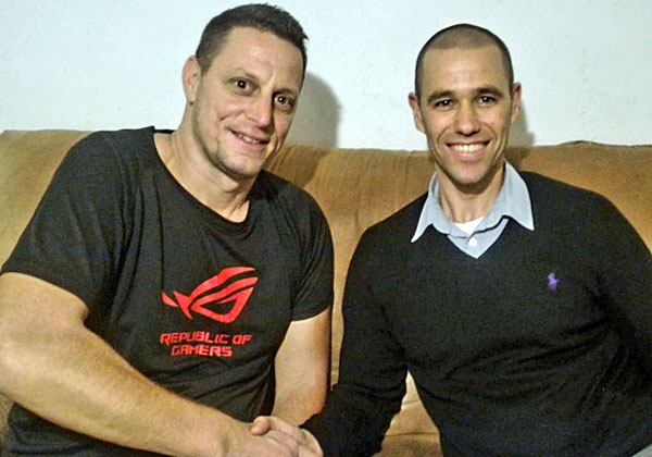 רע קורנבליט, מנכ"ל אסוס ישראל (משמאל), ועודד שפירא, מנכ"ל CGS ישראל. צילום: יח"צ