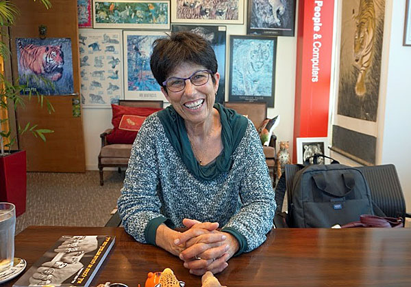 באה לבקר במאורת הנמר: סיגל גוטרזון. צילום: פלי הנמר