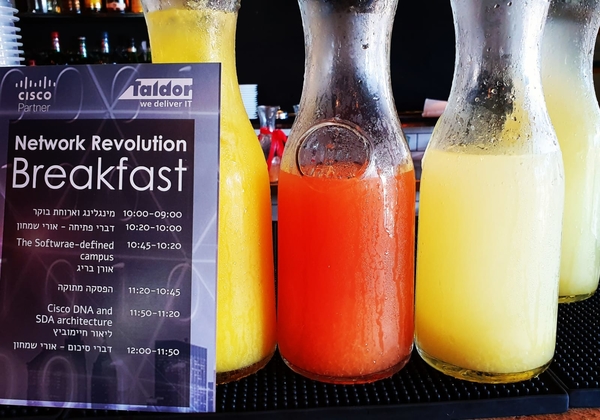 טלדור וסיסקו הזמינו בכירים מתעשיית ההיי-טק לארוחת בוקר מפנקת. צילום: יח"צ