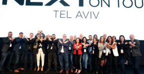 צוות נוטניקס ישראל יחד עם אורחי נוטניקס העולמית על בימת הכנס. צילום: ניב קנטור
