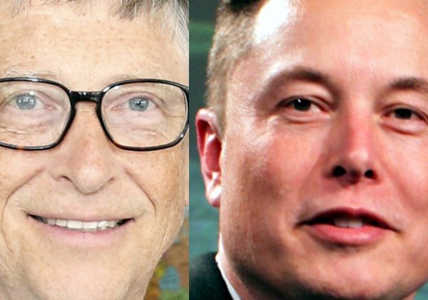 חלוקים בדעתם על ה-AI? אילון מאסק, מנכ"ל טסלה, וביל גייטס, מייסד מיקרוסופט. צילום: וויקיפדיה