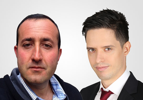 המינויים החדשים בהאקריו: מימין - איגור סמיונוב, מנהל הטכנולוגיות (צילום: יח"צ קומסק), ורפאל גולוב, מנהל שירותי ה-GRC של אבטחת הסייבר (צילום פרטי)