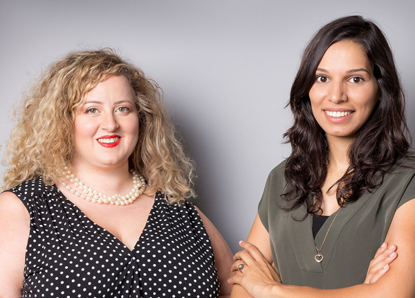 מימין: חולוד עיוטי ואריאלה רוזן, מנכ"לית משותפות, ארגון פרזנטס. צילום שני נחמיאס