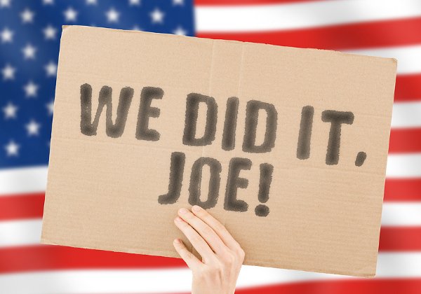 "עשינו זאת, ג'ו". כשביידן ניצח בבחירות 2020. צילום אילוסטרציה: BigStock