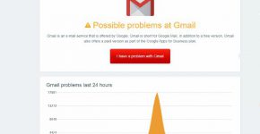 שוב תקלה בגוגל. צילום מסך מאתר DownDetector