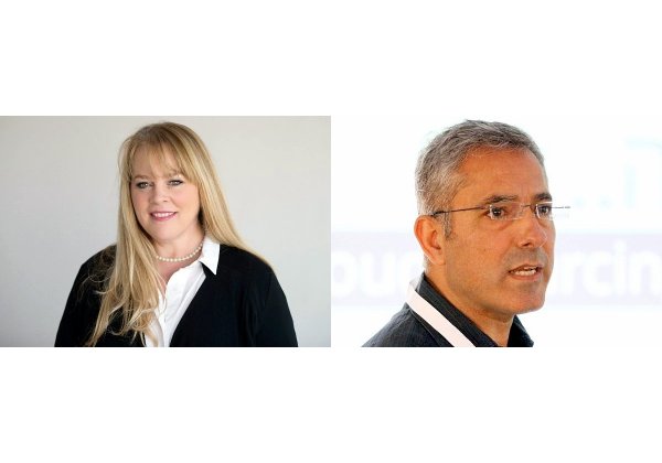 מיכאל חיון, מנהל חטיבת מיקרוסופט בנס, והלית איתן, סמנכ''לית חטיבת השותפים של מיקרוסופט ישראל. צילומים: יח"צ