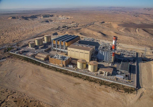 תחנת הכוח רותם – תחנת הכוח הפרטית הראשונה בישראל. צילום: יח"צ OPC