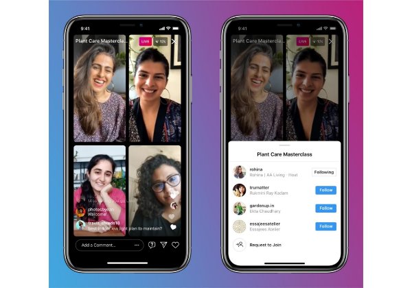 לייב עם עוד שלושה משתמשים. אינסטגרם. צילום: אינסטגרם