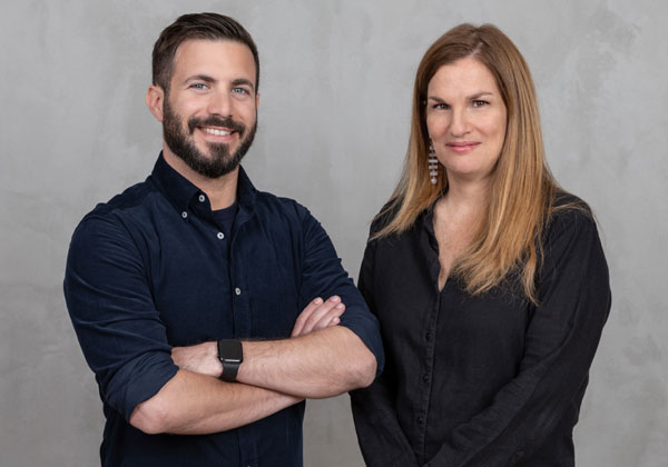 משמאל: עמיעד סוטו, מנכ"ל וממייסדי גסטי, וורד רביב שוורץ, נשיאת וסמנכ"לית התפעול של החברה. צילום: אייל טואג